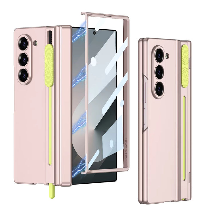 Galaxy Z Fold6 case with built-in S Pen holder and front screen protector 