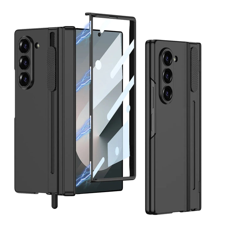  Galaxy Z Fold6 case with built-in S Pen holder and front screen protector 