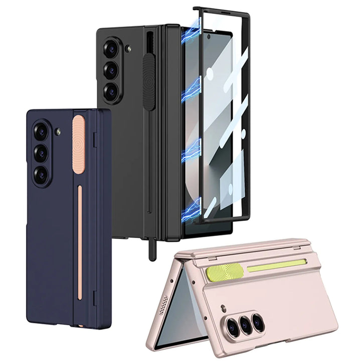  Galaxy Z Fold6 case with built-in S Pen holder and front screen protector 