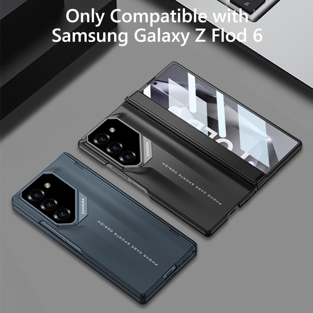 Samsung Galaxy Z Fold6 case with rugged back cover and front screen protector