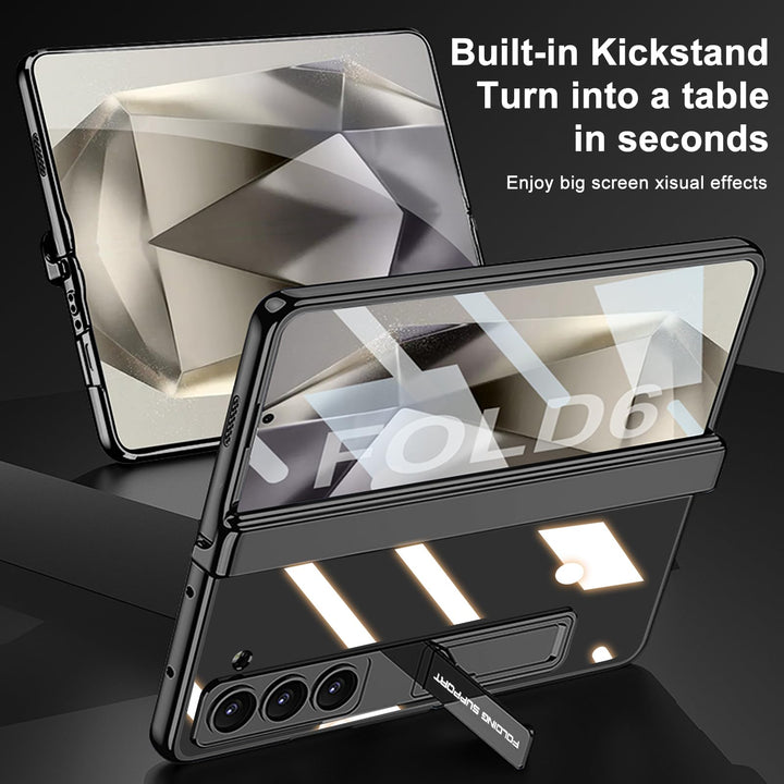 Samsung Galaxy Z Fold6 case with kickstand support and front screen protector