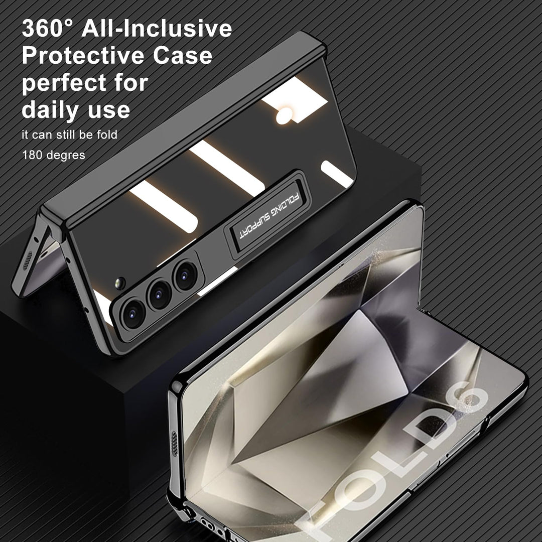 Samsung Galaxy Z Fold6 case with kickstand support and front screen protector