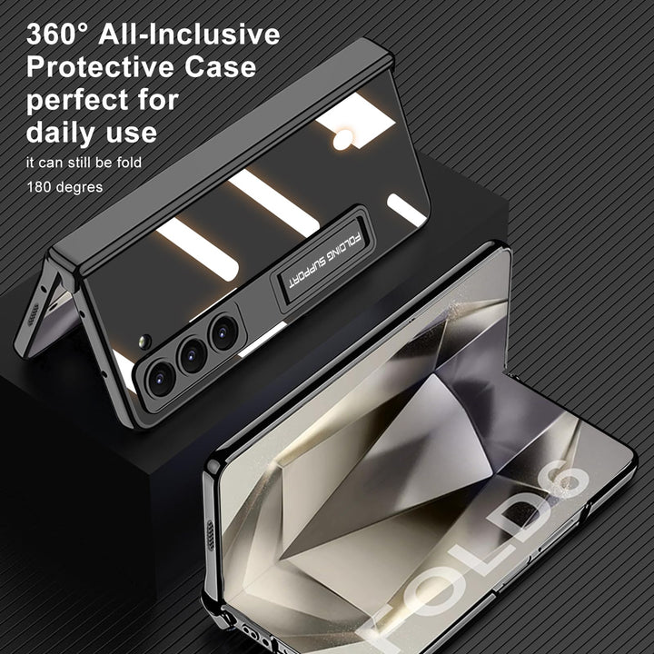 Samsung Galaxy Z Fold6 case with kickstand support and front screen protector