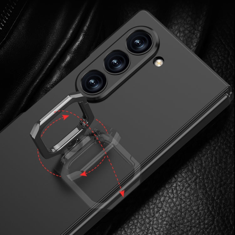 Armor Ring Case for Samsung Galaxy Z Fold6 with built-in ring holder stand and full hinge coverage.