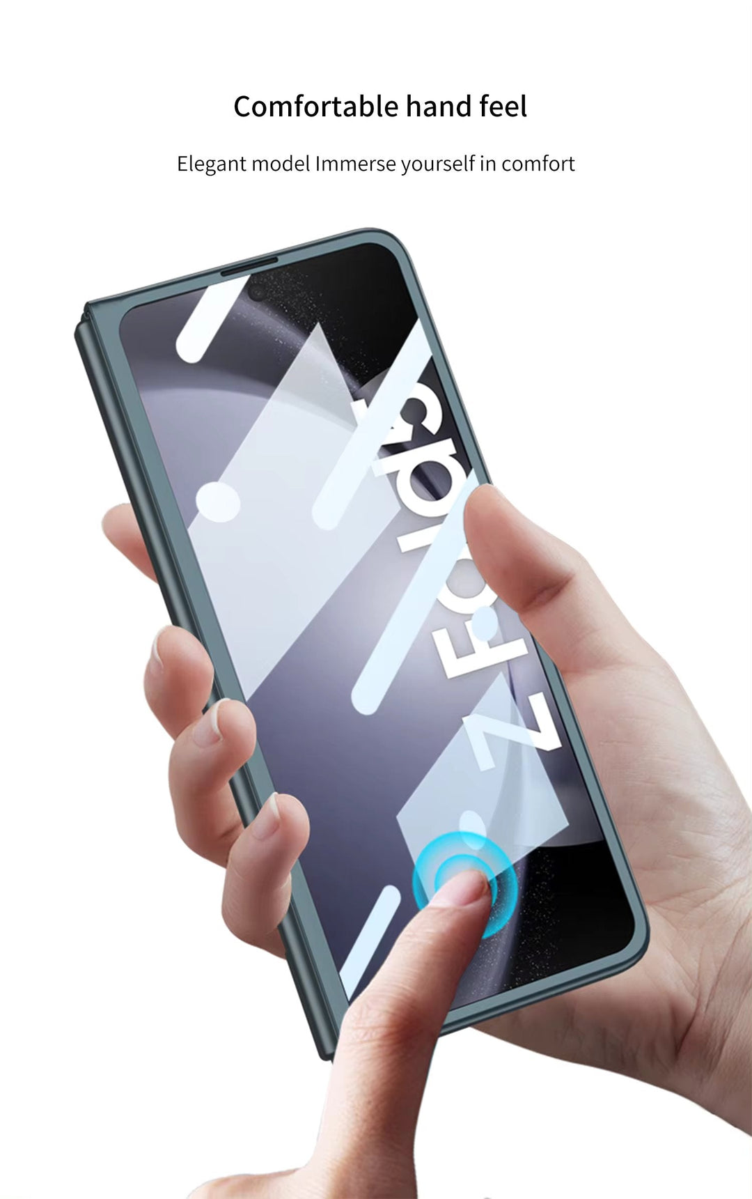 Armor Ring Case for Samsung Galaxy Z Fold6 with built-in ring holder stand and full hinge coverage.