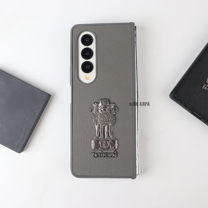 Galaxy Z Fold4 Satyamev Jayate Leather Case