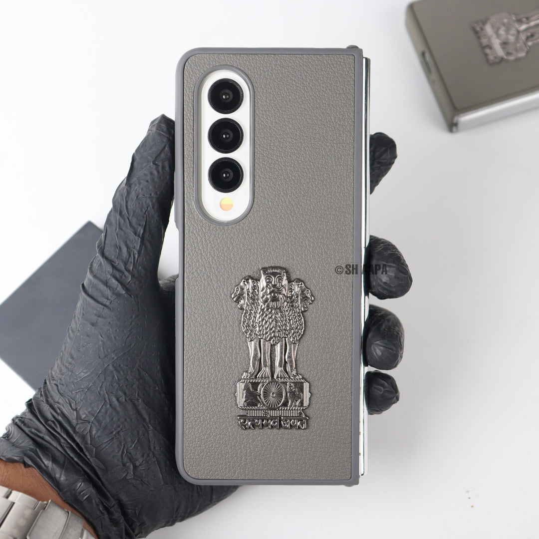 Galaxy Z Fold4 Satyamev Jayate Leather Case