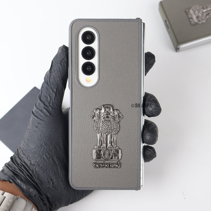 Galaxy Z Fold4 Satyamev Jayate Leather Case