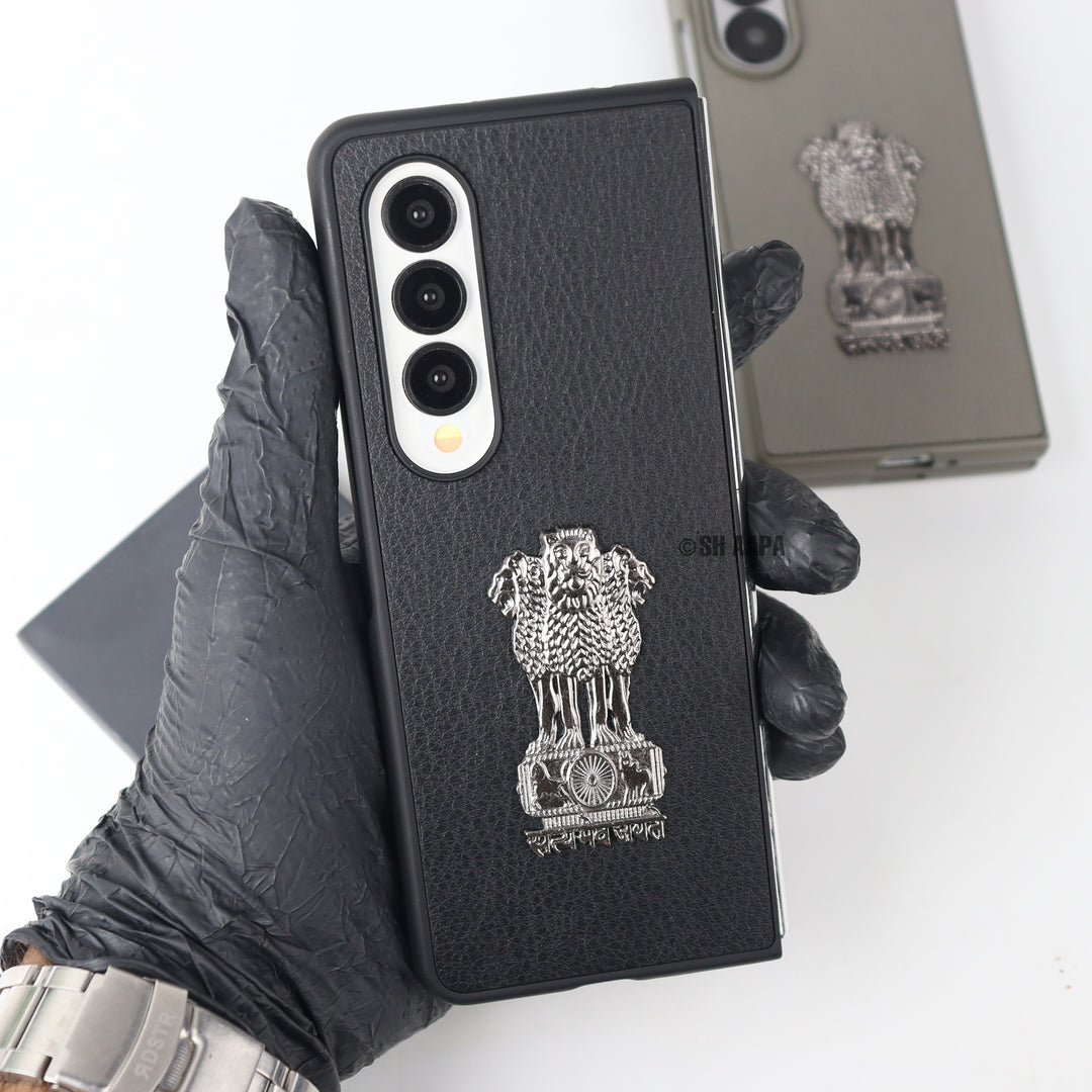 Galaxy Z Fold4 Satyamev Jayate Leather Case