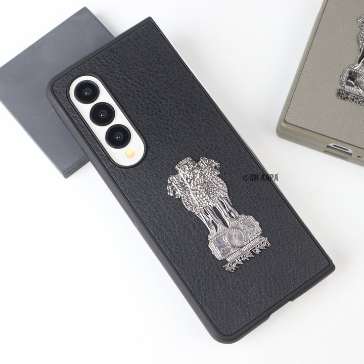 Galaxy Z Fold4 Satyamev Jayate Leather Case