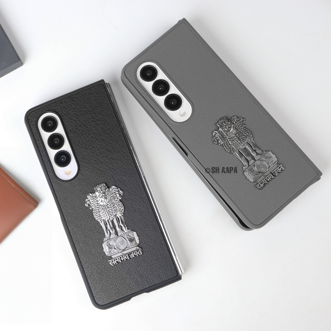 Galaxy Z Fold4 Satyamev Jayate Leather Case
