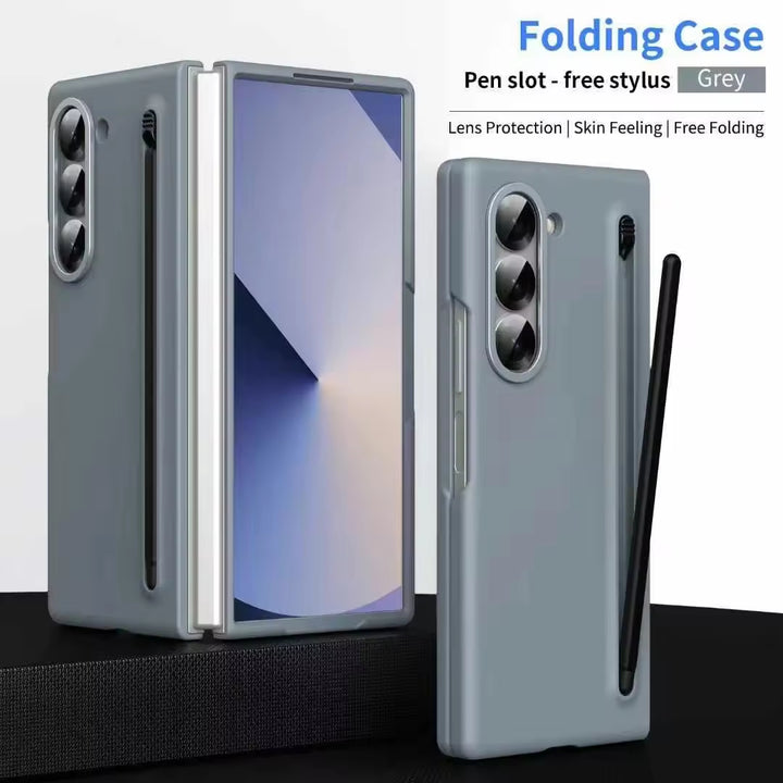 Samsung Galaxy Z Fold Case  with stylus S Pen slot and Front Tempered Glass