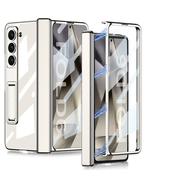 Samsung Galaxy Z Fold6 case with kickstand support and front screen protector
