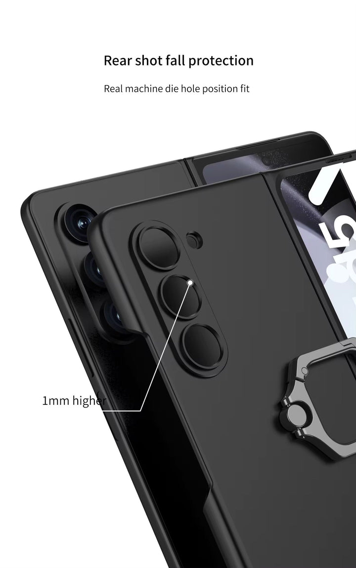 Armor Ring Case for Samsung Galaxy Z Fold6 with built-in ring holder stand and full hinge coverage.